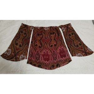 Paisley off shoulder top